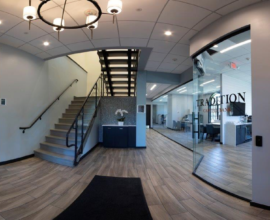 Cool Offices: Financial firms transform single-tenant building into fit for four